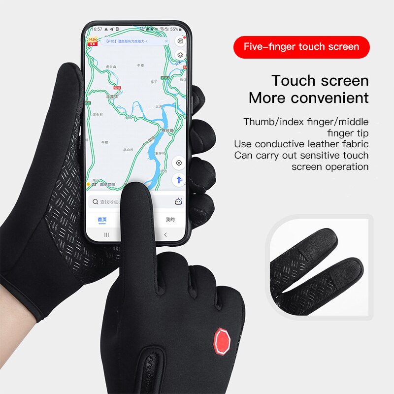 Winter Gloves for Men Women's Gloves Waterproof Touchscreen Full Finger Warm for Winter Cycling Skiing Motorcycle Outdoor Sports Winter Gloves for Men Women's Gloves Waterproof Touchscreen Full Finger Warm for Winter Cycling Skiing Motorcycle Outdoor Sports