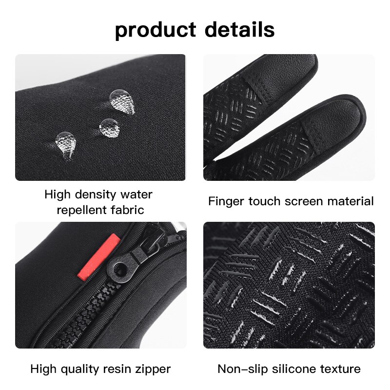 Winter Gloves for Men Women's Gloves Waterproof Touchscreen Full Finger Warm for Winter Cycling Skiing Motorcycle Outdoor Sports