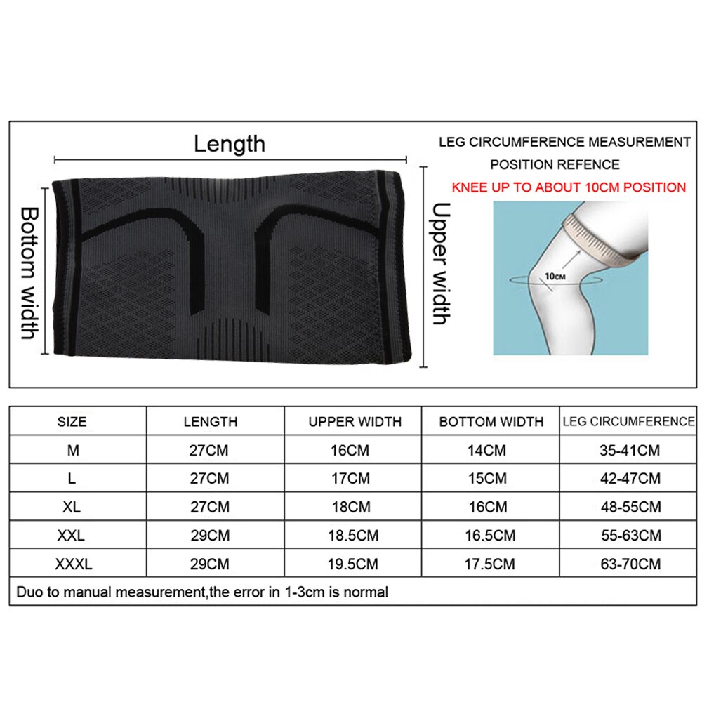 1Pc Fitness Running Knee support Cycling Knee Support Braces Elastic Sport Compression Knee Pad Sleeve for Basketball Volleyball