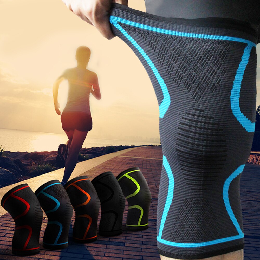 1Pc Fitness Running Knee support Cycling Knee Support Braces Elastic Sport Compression Knee Pad Sleeve for Basketball Volleyball