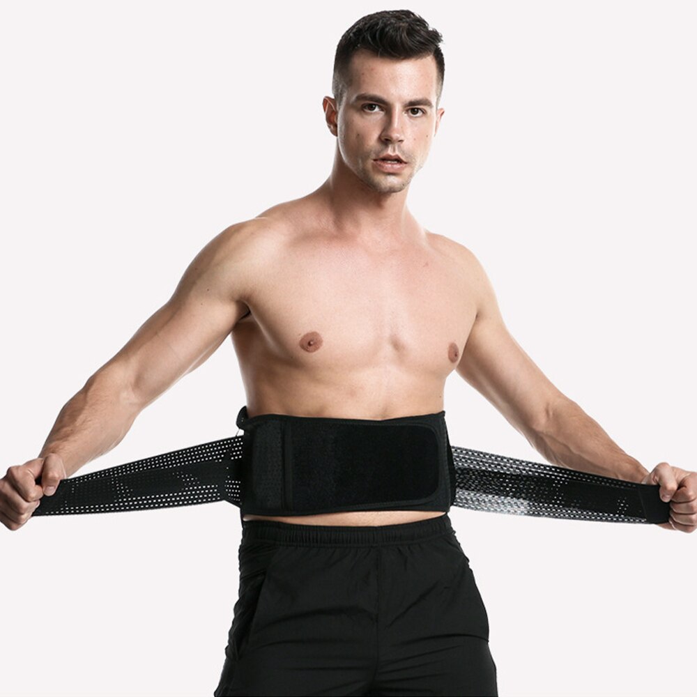 Fitness Waist Support Belt Strong Lower Back Brace Support Corset Belt Back Support Belts Sweat Belt for Sports Pain Relief