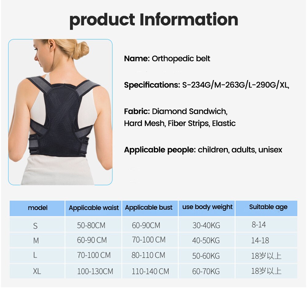 Clavicle Posture Corrector Medical Adjustable Men Woemen Back Brace Shoulder Lumbar Support Belt Corset Posture Correction Clavicle Posture Corrector Medical Adjustable Men Woemen Back Brace Shoulder Lumbar Support Belt Corset Posture Correction