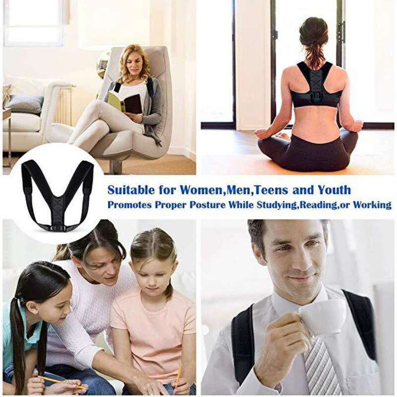Posture Corrector Adjustable Back Support Belt Spine Back Belt Shoulder Brace Posture Correction Back Straightener Corset Posture Corrector Adjustable Back Support Belt Spine Back Belt Shoulder Brace Posture Correction Back Straightener Corset