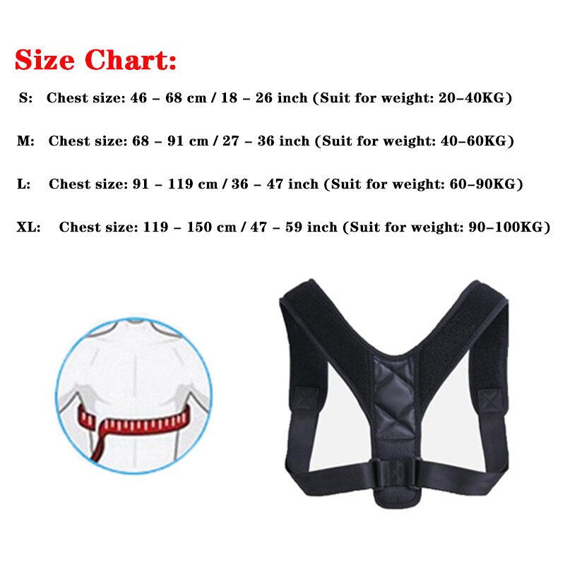 Posture Corrector Adjustable Back Support Belt Spine Back Belt Shoulder Brace Posture Correction Back Straightener Corset Posture Corrector Adjustable Back Support Belt Spine Back Belt Shoulder Brace Posture Correction Back Straightener Corset