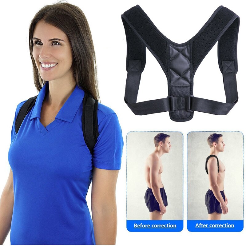 Posture Corrector Adjustable Back Support Belt Spine Back Belt Shoulder Brace Posture Correction Back Straightener Corset