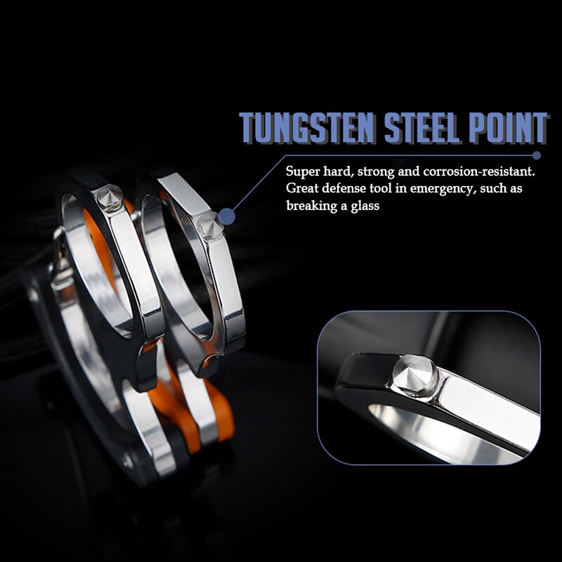 Outdoor Multi-Tool Chain Key Ring Camping Survival Tool Carabiner Glass Breaker Tiger Pinion Multifunction