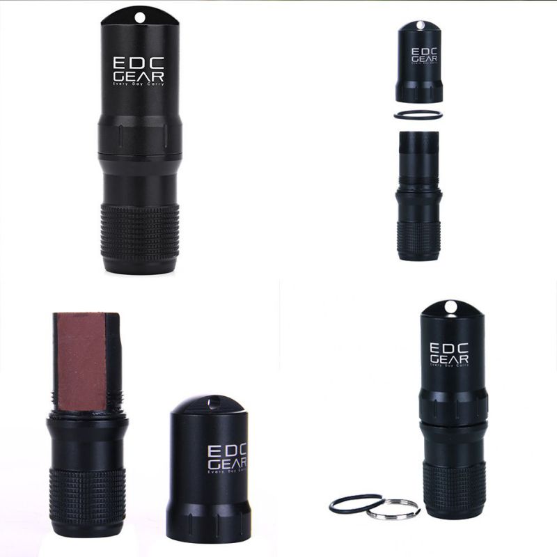 Portable Camping EDC Waterproof Box Capsule Hike Survival Pill / Match Case Container Survive Seal Trunk Holder Storage