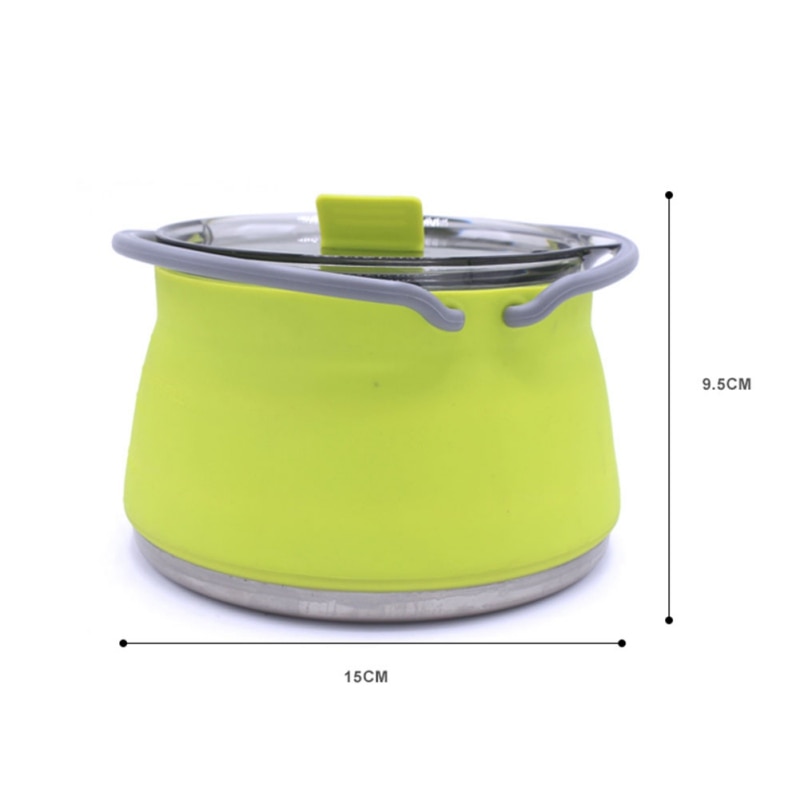 Collapsible Camping Kettle For Hiking Travel Outdoors Durable Easy To Clean Not Twisted Or Deformed Collapsible Camping Kettle For Hiking Travel Outdoors Durable Easy To Clean Not Twisted Or Deformed