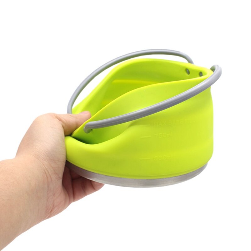 Collapsible Camping Kettle For Hiking Travel Outdoors Durable Easy To Clean Not Twisted Or Deformed