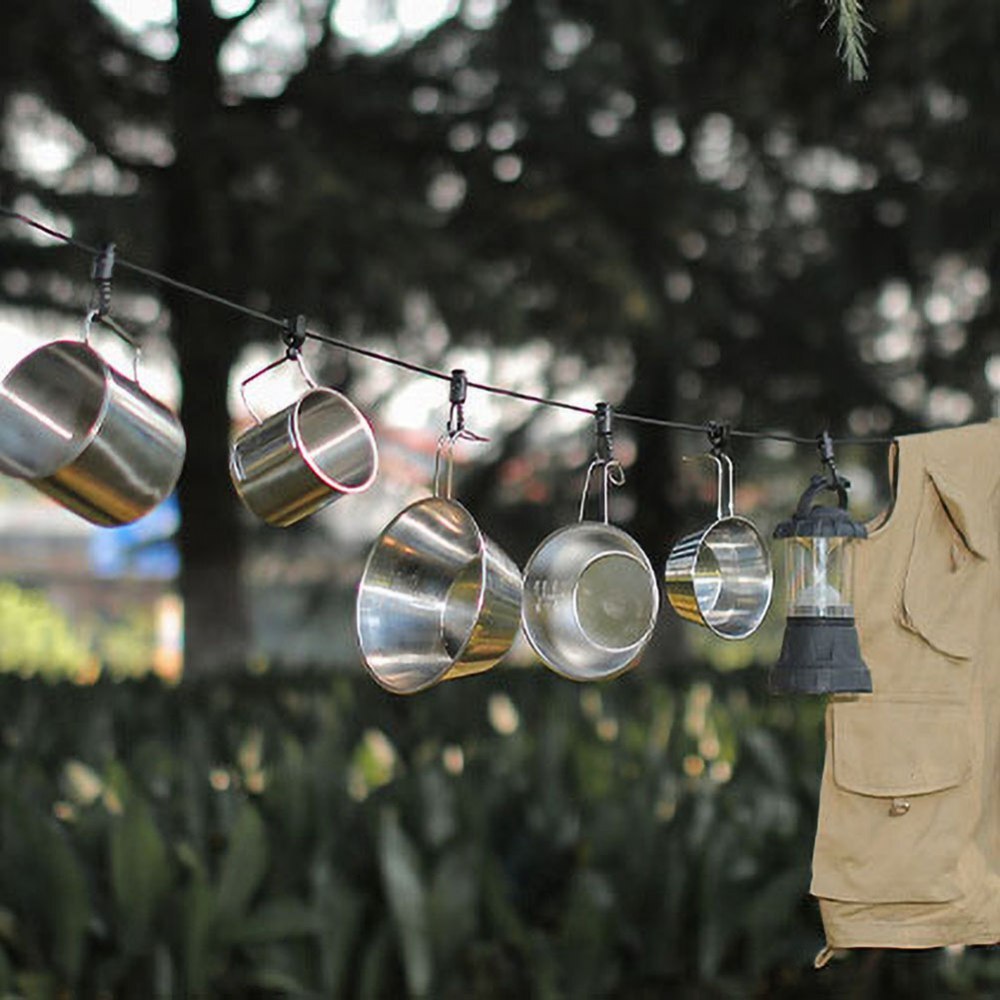 Clothesline Durable Nylon Rope Drying Rack Cloth Hanging Line Outdoor Camping Traveling Multifunction Tools