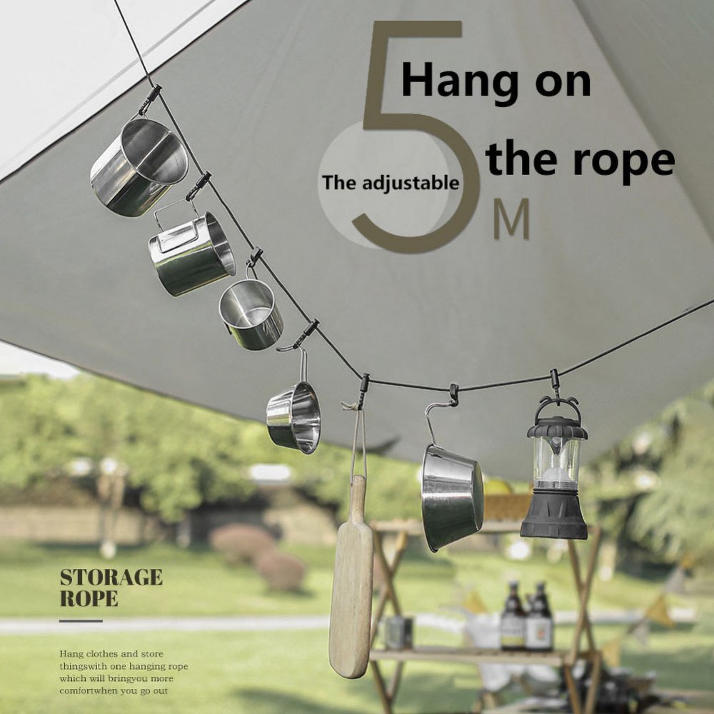 Clothesline Durable Nylon Rope Drying Rack Cloth Hanging Line Outdoor Camping Traveling Multifunction Tools Clothesline Durable Nylon Rope Drying Rack Cloth Hanging Line Outdoor Camping Traveling Multifunction Tools