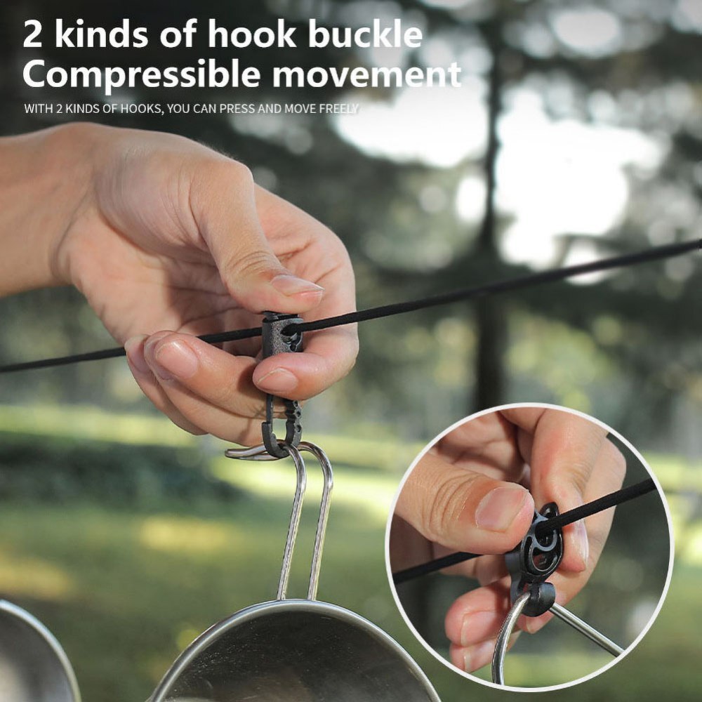 Clothesline Durable Nylon Rope Drying Rack Cloth Hanging Line Outdoor Camping Traveling Multifunction Tools