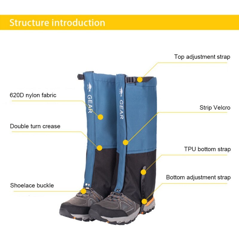 Snow Boots Outdoor Camping Climbing Waterproof Snow Legging Gaiters For Men And Women Teekking Skiing Desert Shoes Covers Snow Boots Outdoor Camping Climbing Waterproof Snow Legging Gaiters For Men And Women Teekking Skiing Desert Shoes Covers