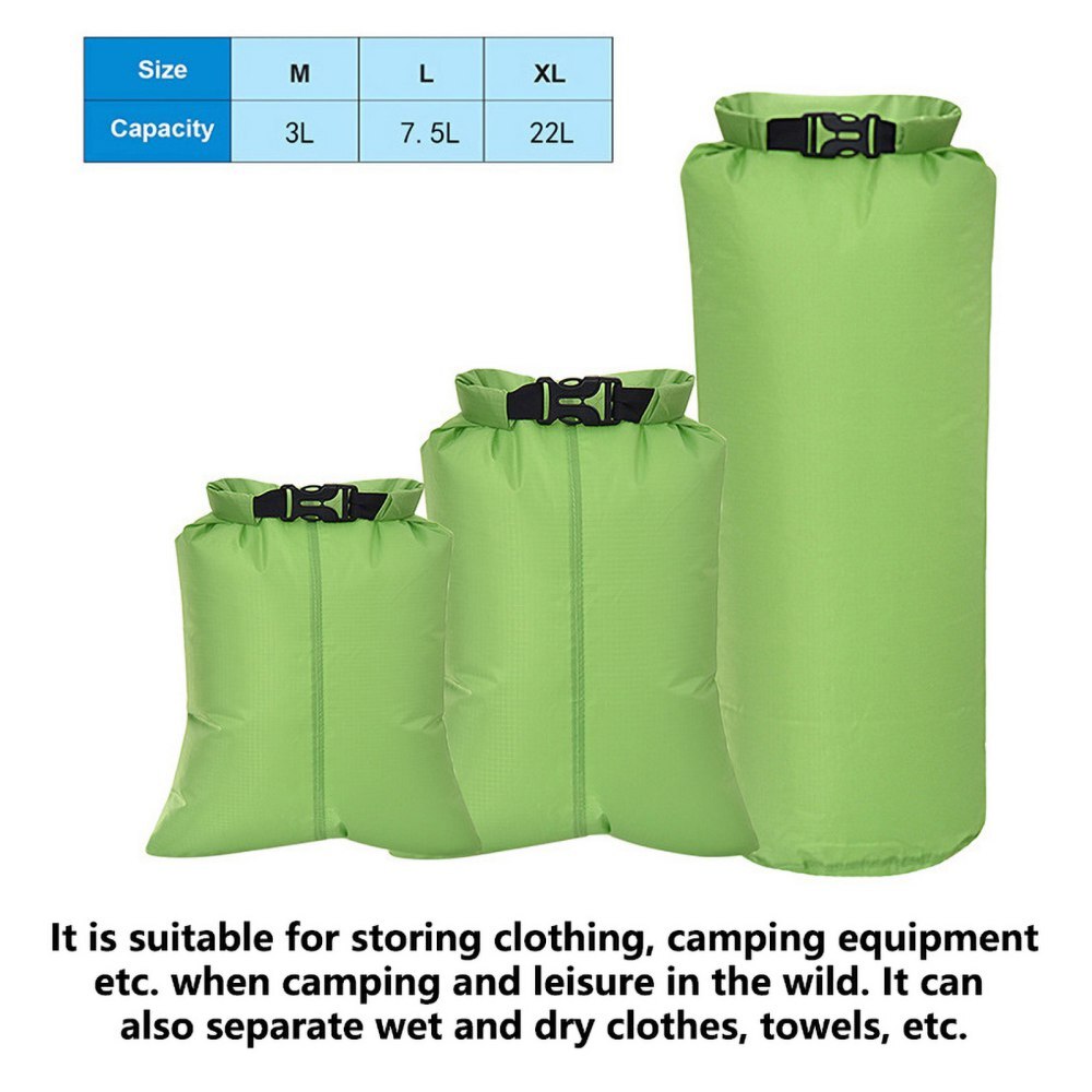 3pcs Waterproof Dry Bags with Detachable Shoulder Strap Portable for Swimming Rafting Kayaking Storage Pouch Pack Sack 3pcs Waterproof Dry Bags with Detachable Shoulder Strap Portable for Swimming Rafting Kayaking Storage Pouch Pack Sack