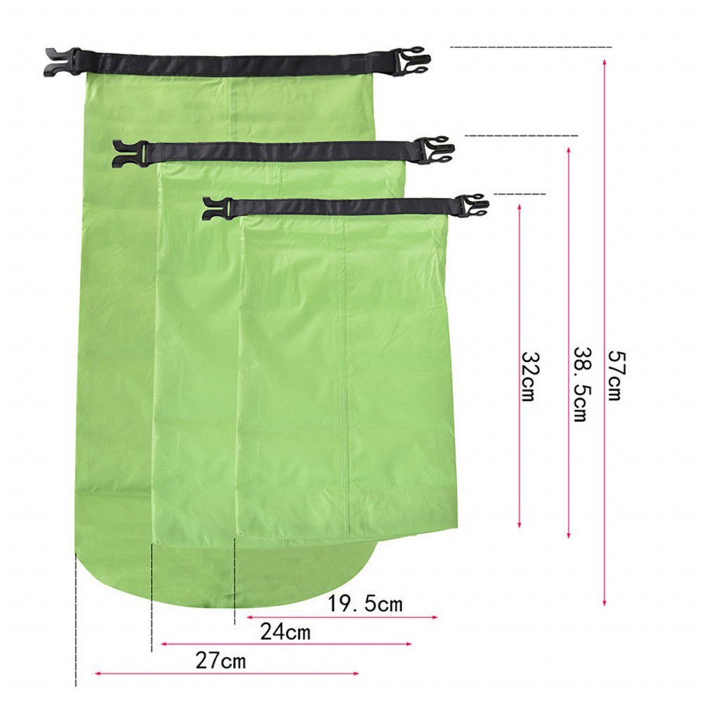 3pcs Waterproof Dry Bags with Detachable Shoulder Strap Portable for Swimming Rafting Kayaking Storage Pouch Pack Sack 3pcs Waterproof Dry Bags with Detachable Shoulder Strap Portable for Swimming Rafting Kayaking Storage Pouch Pack Sack