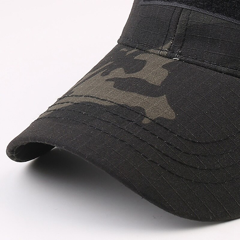 Tactical Camo Cap Outdoor Sport Snapback Stripe Militarie Camouflage Hat Simplicity Hunting Mesh Cap