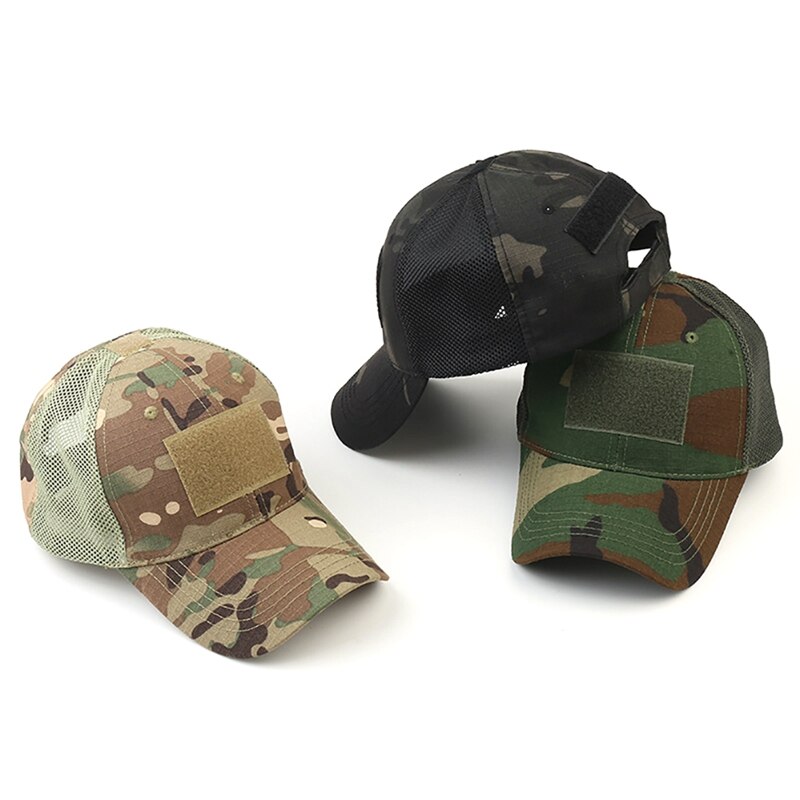 Tactical Camo Cap Outdoor Sport Snapback Stripe Militarie Camouflage Hat Simplicity Hunting Mesh Cap Tactical Camo Cap Outdoor Sport Snapback Stripe Militarie Camouflage Hat Simplicity Hunting Mesh Cap