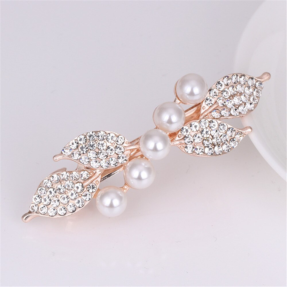The New Pearl Rhinestone Spring Clip Color Flower Alloy Hairgrips Boutique Fashion Wild Hair Accessories For Women The New Pearl Rhinestone Spring Clip Color Flower Alloy Hairgrips Boutique Fashion Wild Hair Accessories For Women