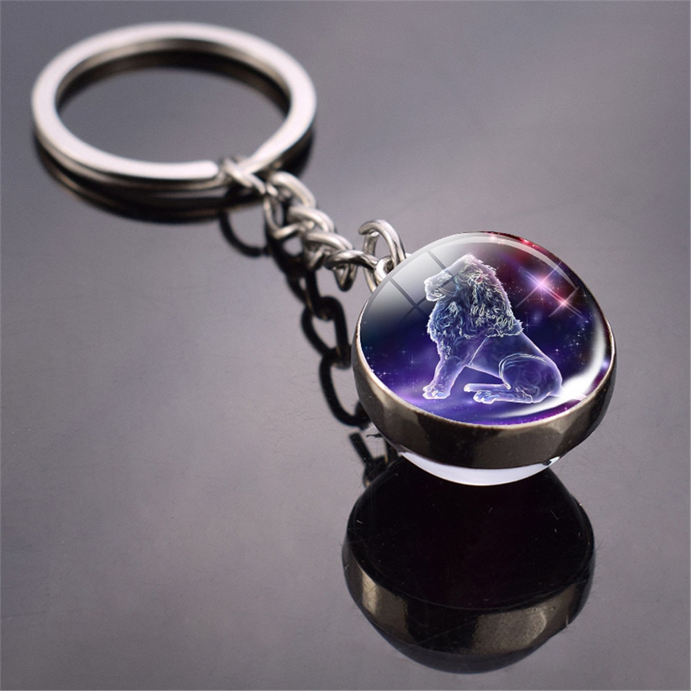 12 Constellation Luminous Keychain Glass Ball Pendant Zodiac Keychain Glow In The Dark Key Chain Holder Men Women Birthday Gift 12 Constellation Luminous Keychain Glass Ball Pendant Zodiac Keychain Glow In The Dark Key Chain Holder Men Women Birthday Gift