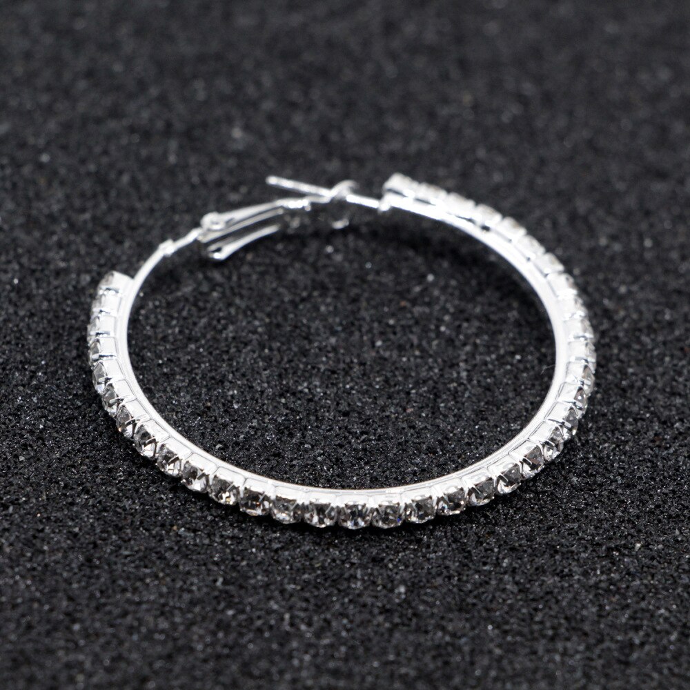 2021 New 30-80mm Large Crystal Hoops Earrings Paparazzi Basketball Wives CZ Hiphop Earrings Christmas Gift 2021 New 30-80mm Large Crystal Hoops Earrings Paparazzi Basketball Wives CZ Hiphop Earrings Christmas Gift