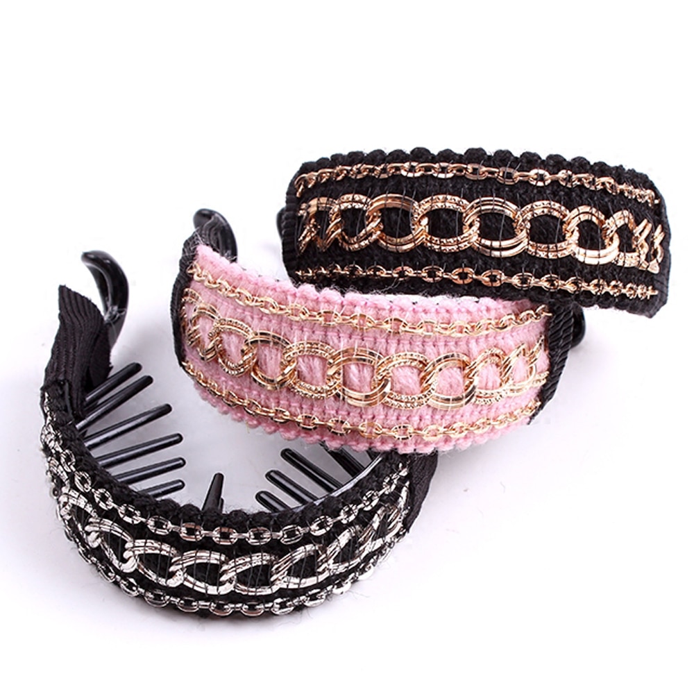 Korean Women Hair Clips Elegant Crochet Hair Claw Large Hairpins Banana Hair Clips Ponytail Hold Clamp Girl Hair Accessories Korean Women Hair Clips Elegant Crochet Hair Claw Large Hairpins Banana Hair Clips Ponytail Hold Clamp Girl Hair Accessories