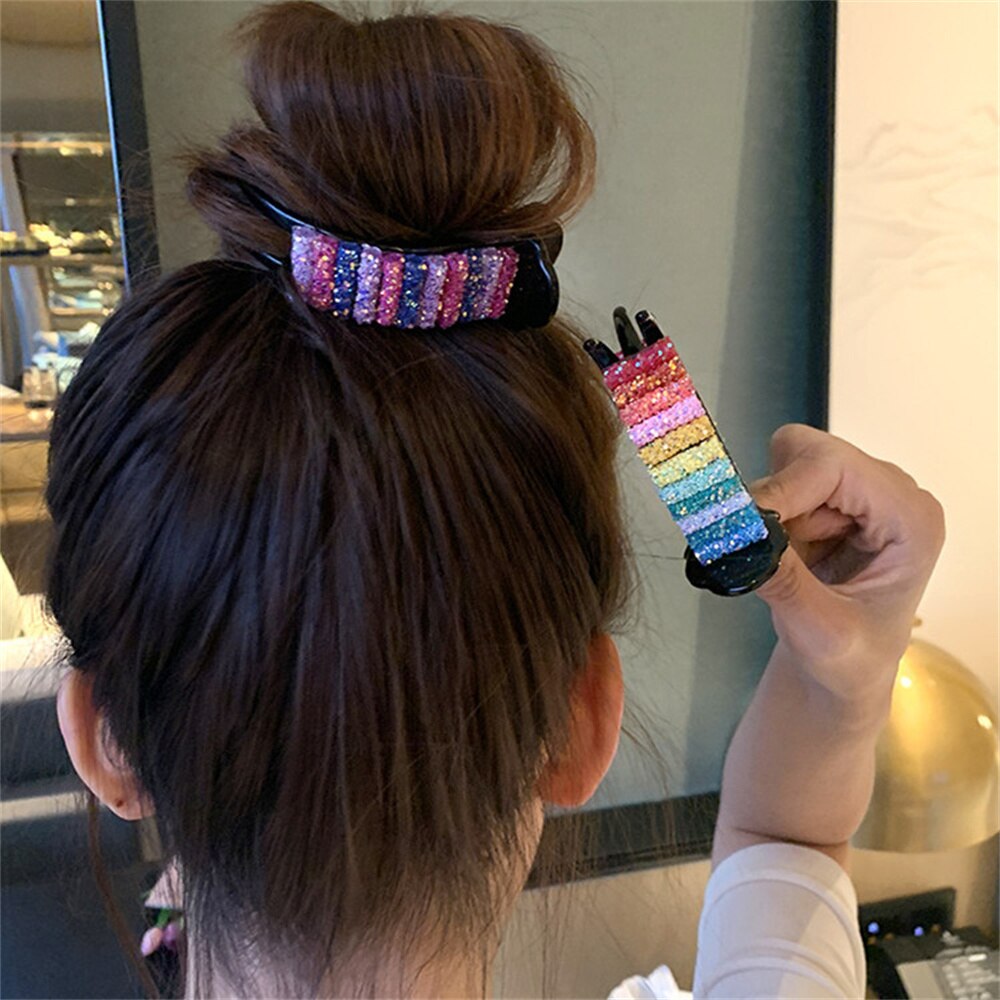 Korean Rainbow Hair Claw Crabs Large for Ponytail Bun Hair Clamps Candy Color Clips Hairpin Fashion Headdress Accessories Gifts Korean Rainbow Hair Claw Crabs Large for Ponytail Bun Hair Clamps Candy Color Clips Hairpin Fashion Headdress Accessories Gifts