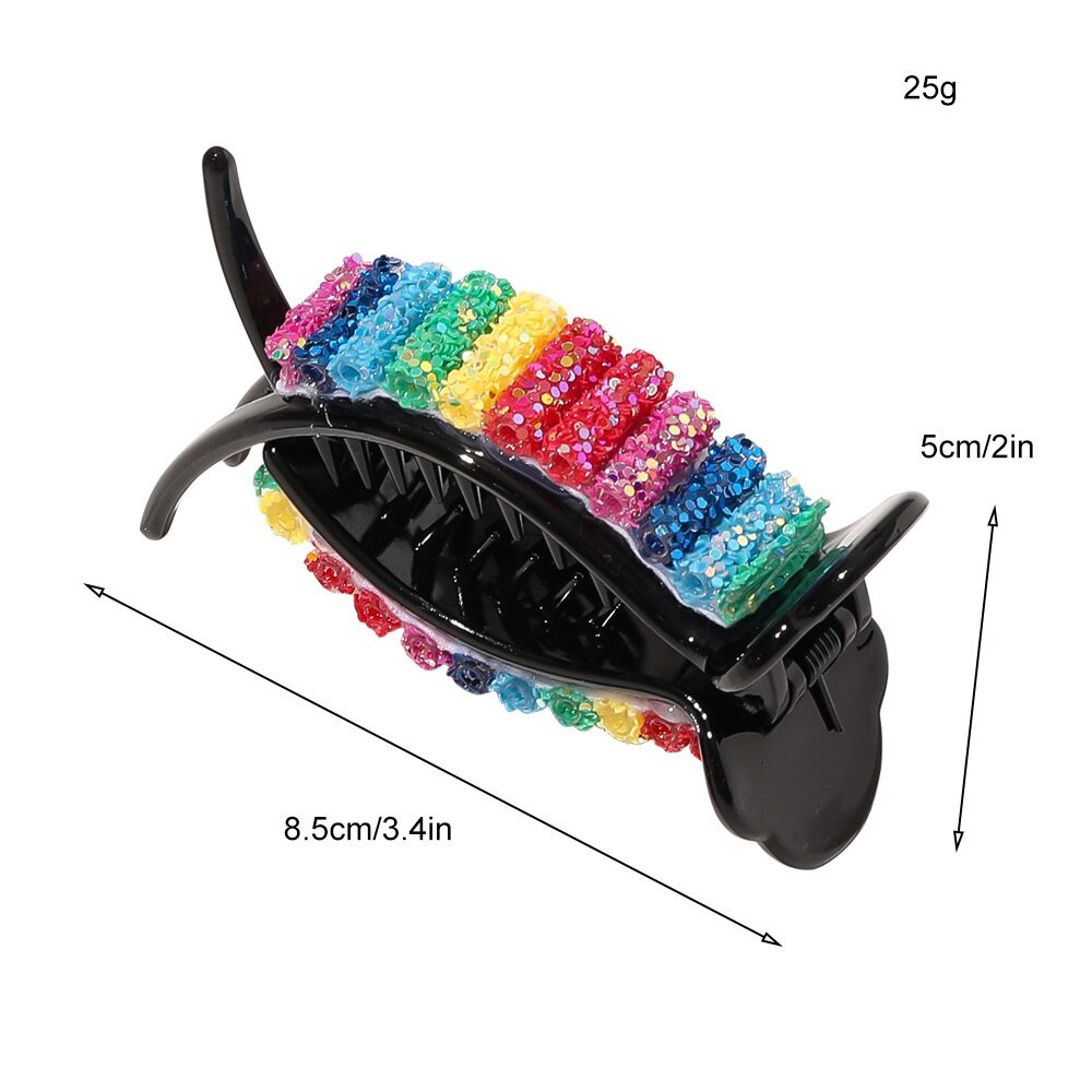 Korean Rainbow Hair Claw Crabs Large for Ponytail Bun Hair Clamps Candy Color Clips Hairpin Fashion Headdress Accessories Gifts Korean Rainbow Hair Claw Crabs Large for Ponytail Bun Hair Clamps Candy Color Clips Hairpin Fashion Headdress Accessories Gifts