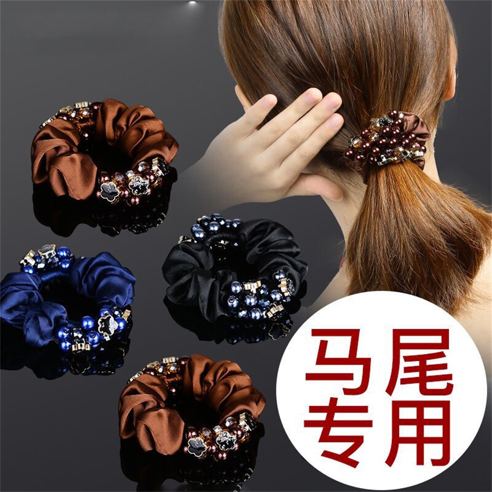 Fashion Pearls Beaded Hair Scrunchies Ponytail Hair Tie Sweet Pearl Elastic Hair Bands Pearl Flower Hair Rope Hair Accessories Fashion Pearls Beaded Hair Scrunchies Ponytail Hair Tie Sweet Pearl Elastic Hair Bands Pearl Flower Hair Rope Hair Accessories