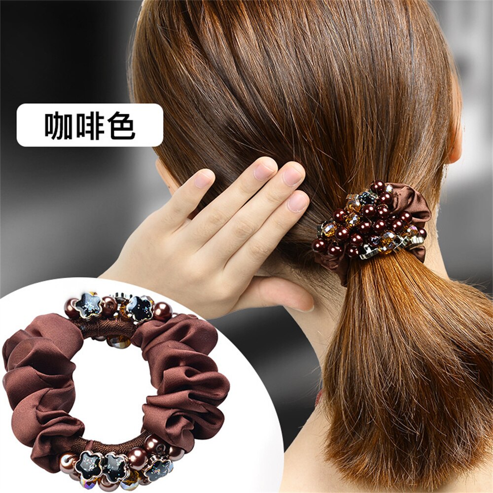 Fashion Pearls Beaded Hair Scrunchies Ponytail Hair Tie Sweet Pearl Elastic Hair Bands Pearl Flower Hair Rope Hair Accessories Fashion Pearls Beaded Hair Scrunchies Ponytail Hair Tie Sweet Pearl Elastic Hair Bands Pearl Flower Hair Rope Hair Accessories