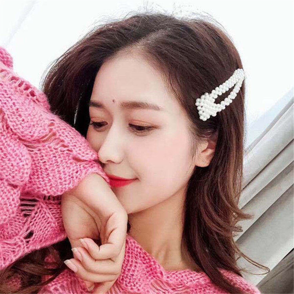 10PCS/Set Women Girls Elegant Imitation Pearls Geometric Hairpins Sweet Hair Ornament Clips Barrettes Fashion Hair Accessories