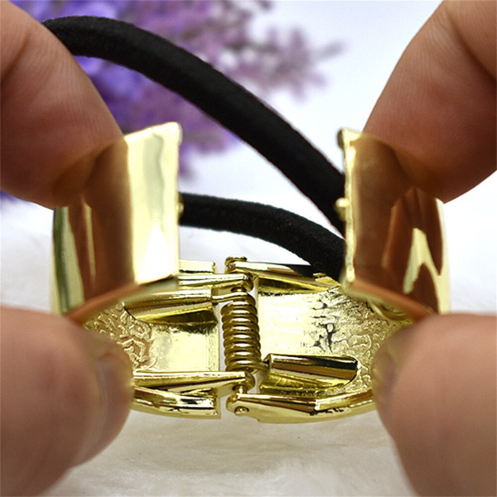 Chic Simple Hair Ring Metal Horsetail Wild Rope For Woman Girls Scrunchy Punk Ponytail Holder Elastic Hair Band Hair Accessories Chic Simple Hair Ring Metal Horsetail Wild Rope For Woman Girls Scrunchy Punk Ponytail Holder Elastic Hair Band Hair Accessories