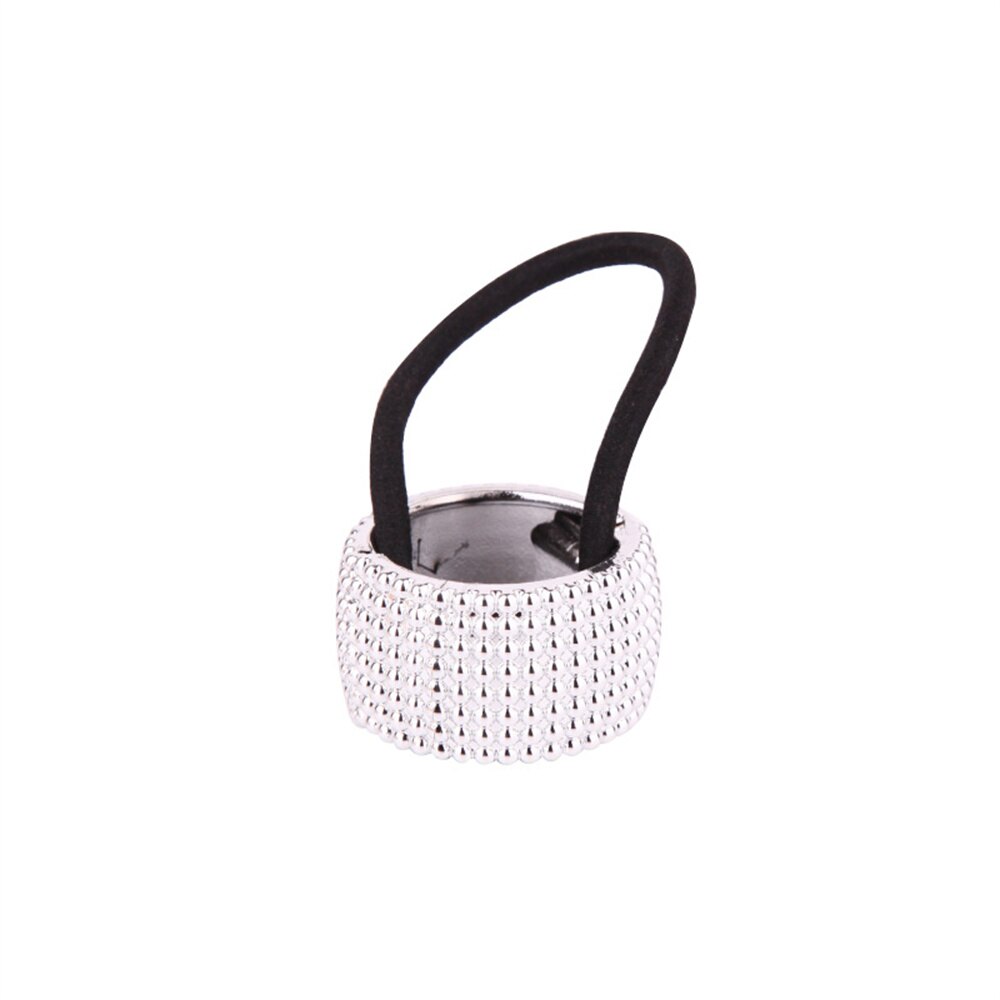 Chic Simple Hair Ring Metal Horsetail Wild Rope For Woman Girls Scrunchy Punk Ponytail Holder Elastic Hair Band Hair Accessories