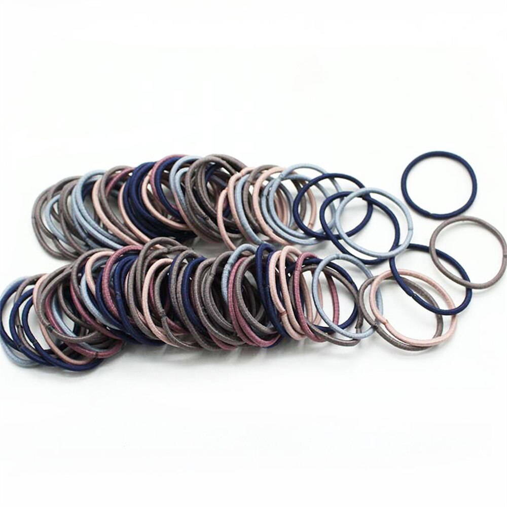 New 100pcs/lot Hair bands Girl Candy Color Elastic Rubber Band Hair band Child Baby Headband Scrunchie Hair Accessories For Hair