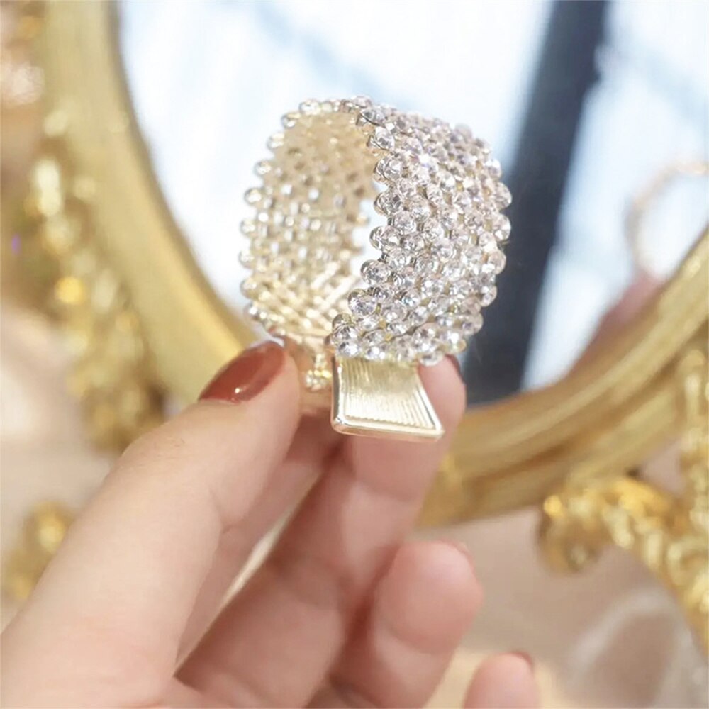 Pearl Rhinestone Metal Hair Clip Small Diamond Hairpins High Ponytail Holder Hair Claws Wedding Korean Hair Jewelry Accessories