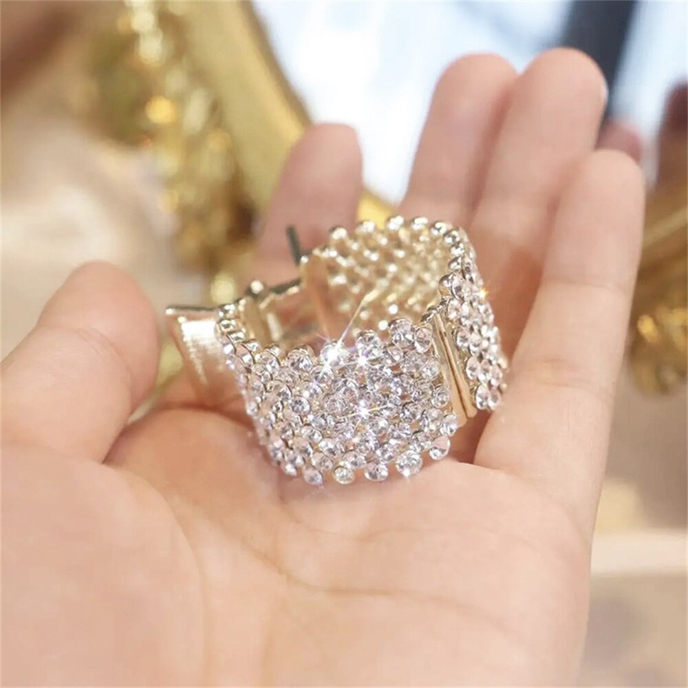 Pearl Rhinestone Metal Hair Clip Small Diamond Hairpins High Ponytail Holder Hair Claws Wedding Korean Hair Jewelry Accessories