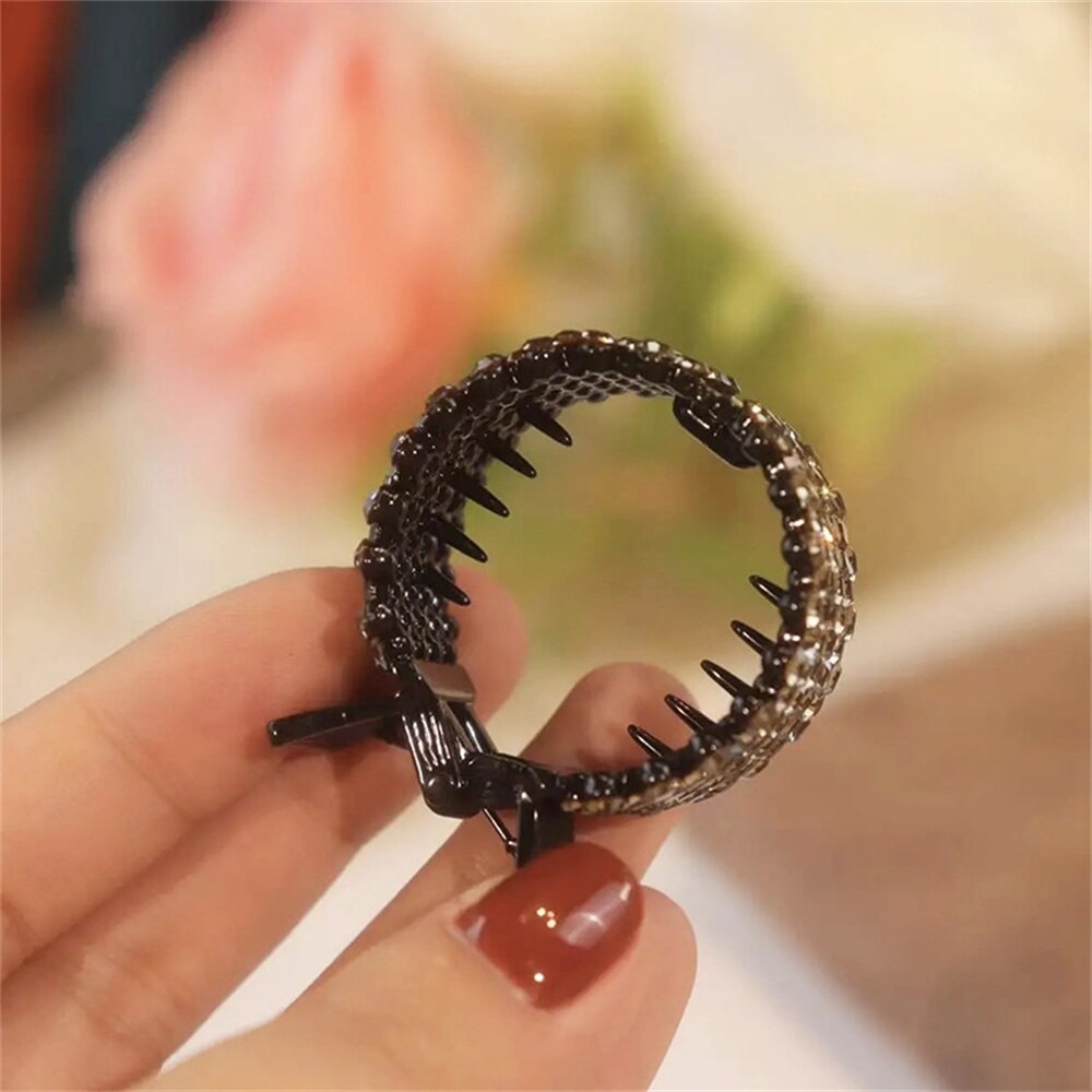 Pearl Rhinestone Metal Hair Clip Small Diamond Hairpins High Ponytail Holder Hair Claws Wedding Korean Hair Jewelry Accessories