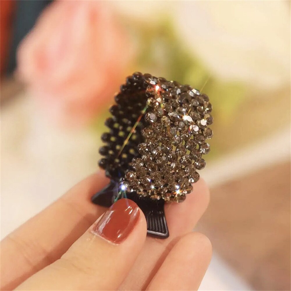 Pearl Rhinestone Metal Hair Clip Small Diamond Hairpins High Ponytail Holder Hair Claws Wedding Korean Hair Jewelry Accessories Pearl Rhinestone Metal Hair Clip Small Diamond Hairpins High Ponytail Holder Hair Claws Wedding Korean Hair Jewelry Accessories