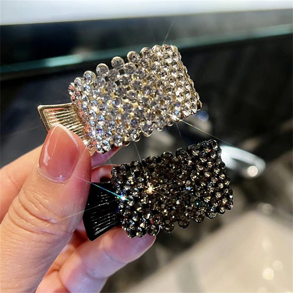 Pearl Rhinestone Metal Hair Clip Small Diamond Hairpins High Ponytail Holder Hair Claws Wedding Korean Hair Jewelry Accessories Pearl Rhinestone Metal Hair Clip Small Diamond Hairpins High Ponytail Holder Hair Claws Wedding Korean Hair Jewelry Accessories