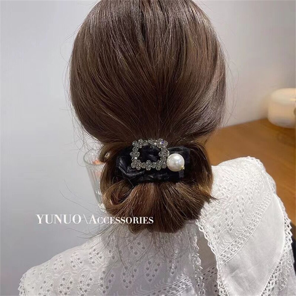 Organza Large Intestine Hair Ring Retro Head Rope Female Ball Hair Rope Elastic Hair Bands Temperament Hair Accessories Organza Large Intestine Hair Ring Retro Head Rope Female Ball Hair Rope Elastic Hair Bands Temperament Hair Accessories