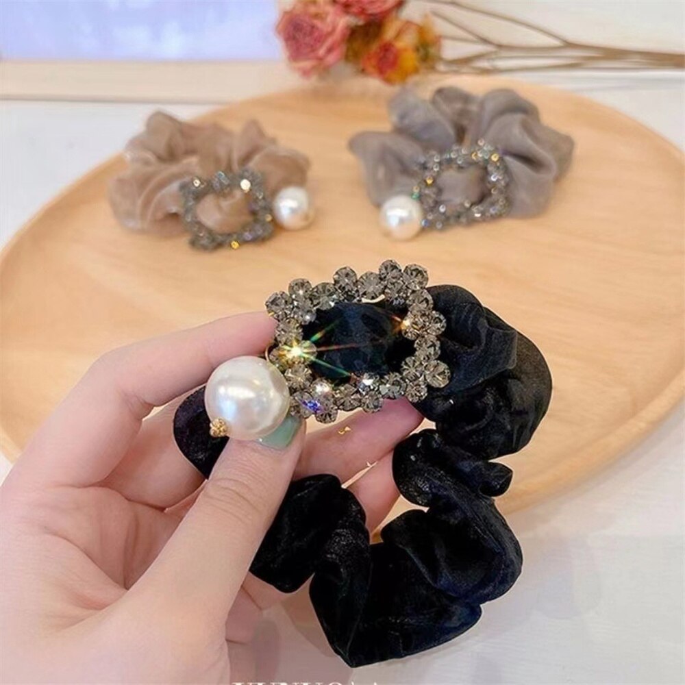 Organza Large Intestine Hair Ring Retro Head Rope Female Ball Hair Rope Elastic Hair Bands Temperament Hair Accessories Organza Large Intestine Hair Ring Retro Head Rope Female Ball Hair Rope Elastic Hair Bands Temperament Hair Accessories