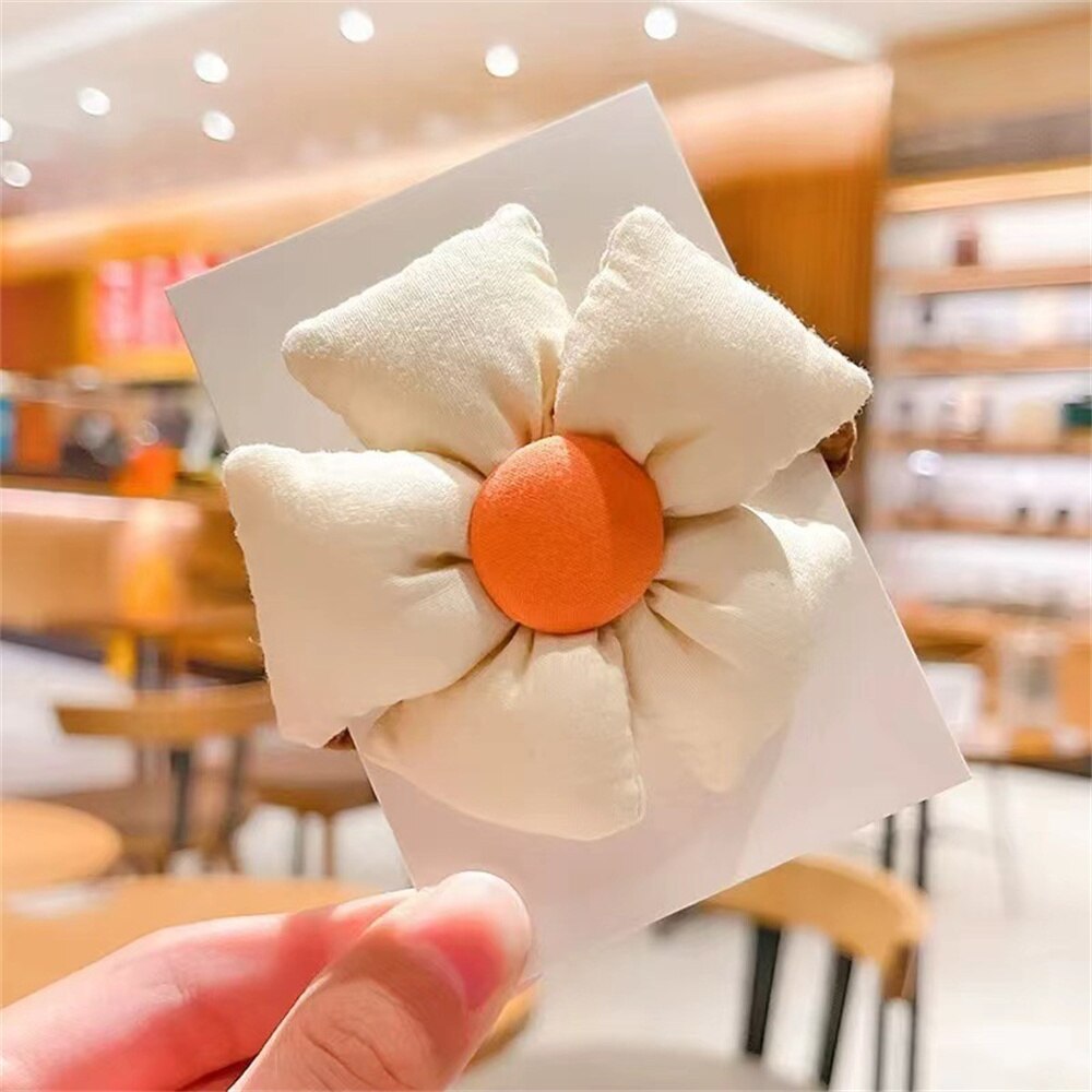 Rubber Bands For Girls Lovely Cartoon Flowers Butterfly Elastic Hair Bands Head Rope Ponytail Holder Children's Hair Accessories