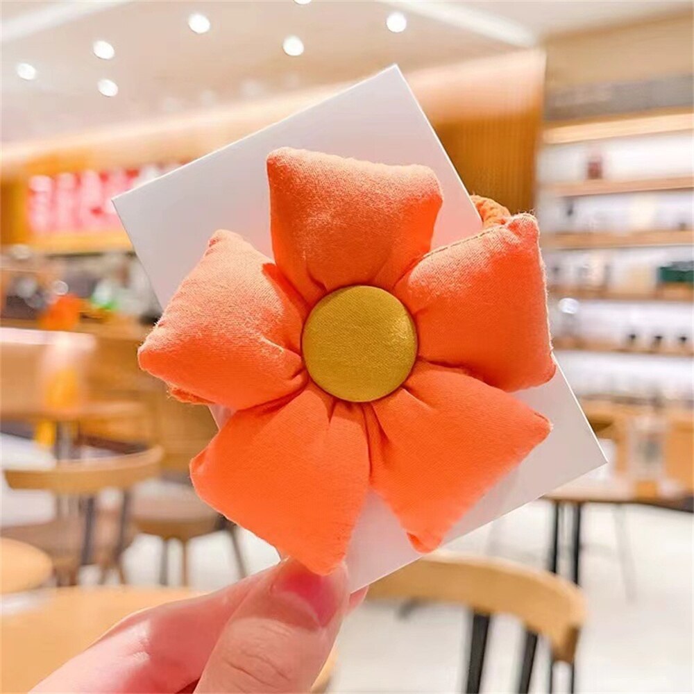 Rubber Bands For Girls Lovely Cartoon Flowers Butterfly Elastic Hair Bands Head Rope Ponytail Holder Children's Hair Accessories