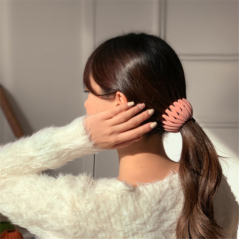 Bird Nest Hair Claw Expanding Velvet Hair Accessories Fashion Buckle Hairpins Women New Ponytail Holder Headwear Friends Gifts
