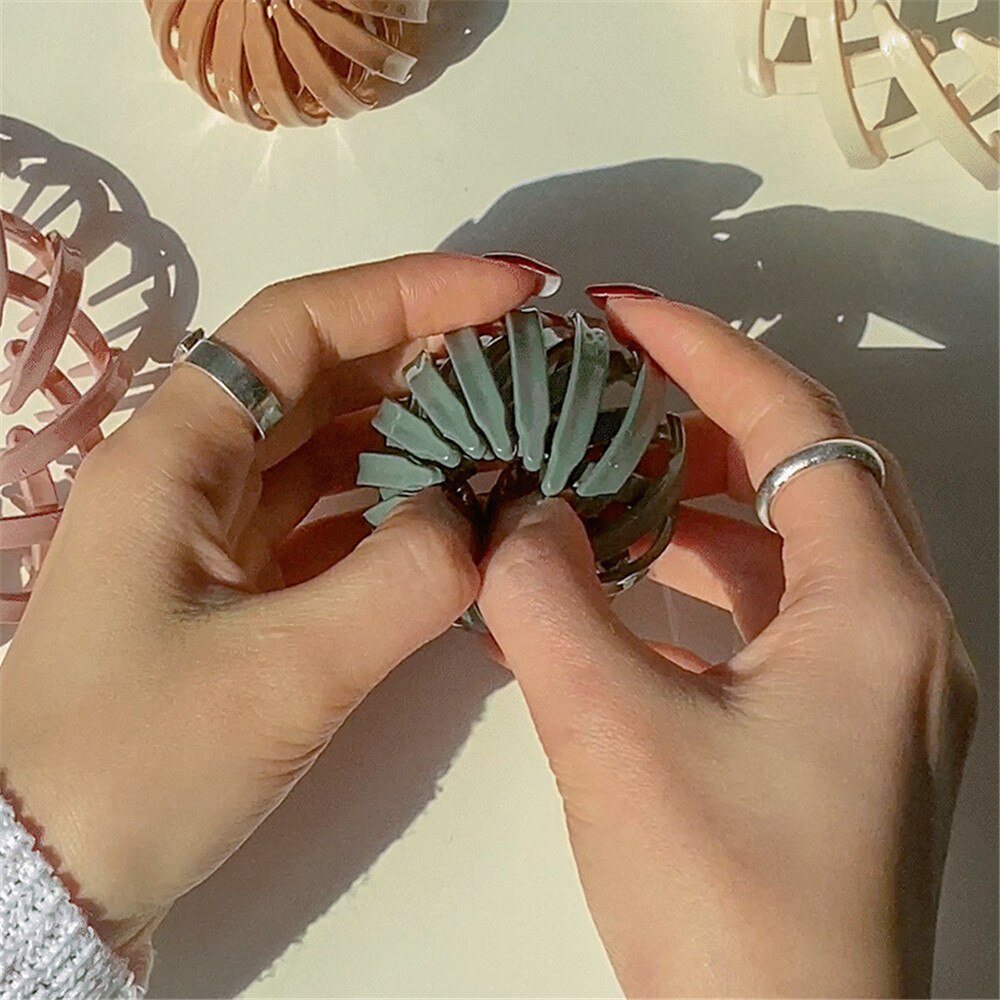Bird Nest Hair Claw Expanding Velvet Hair Accessories Fashion Buckle Hairpins Women New Ponytail Holder Headwear Friends Gifts