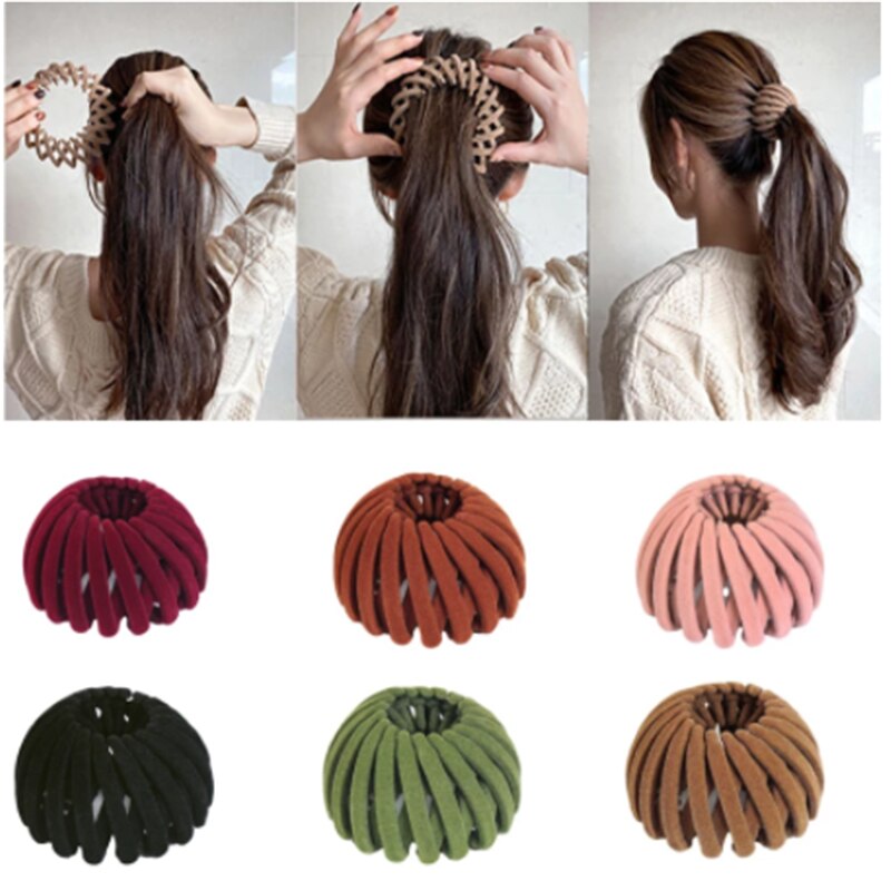 Bird Nest Hair Claw Expanding Velvet Hair Accessories Fashion Buckle Hairpins Women New Ponytail Holder Headwear Friends Gifts Bird Nest Hair Claw Expanding Velvet Hair Accessories Fashion Buckle Hairpins Women New Ponytail Holder Headwear Friends Gifts