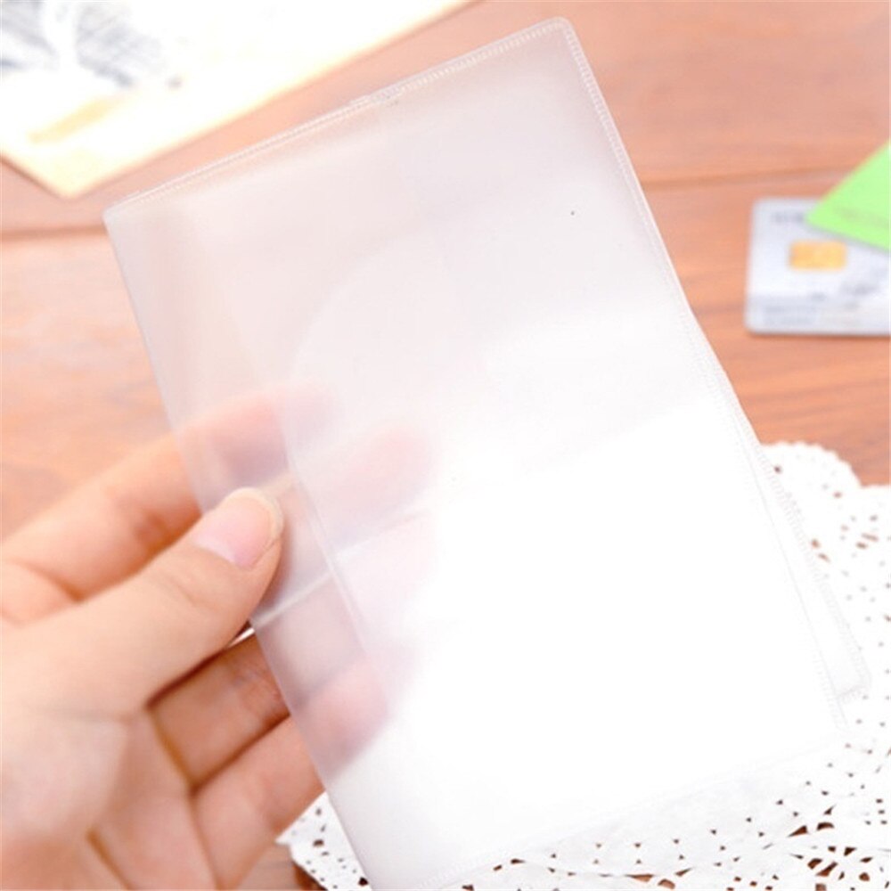 Unisex Business Transparent Matte Passport Cridit Card Waterproof Dirt ID Card Holder Travel Protector Cover Case