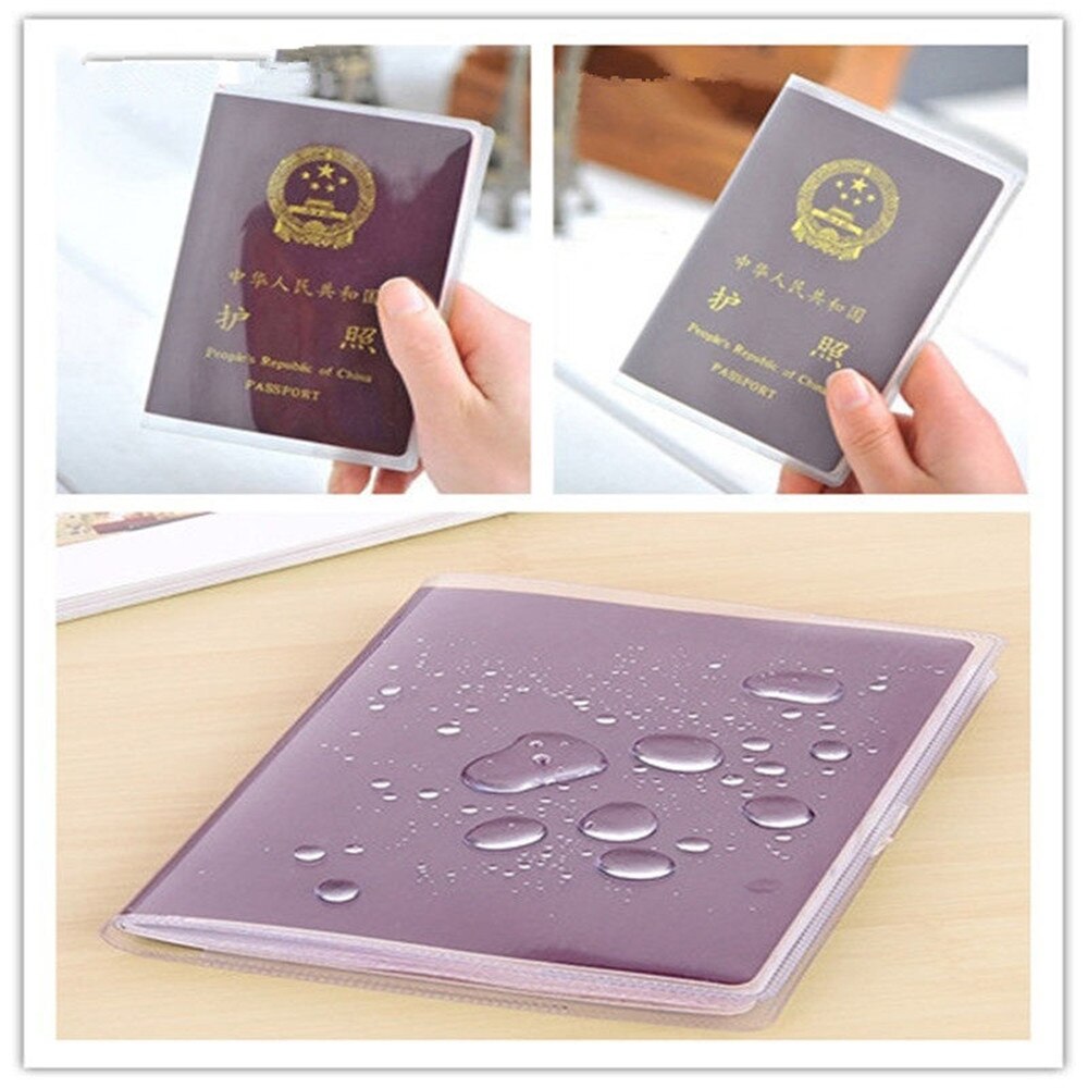 Unisex Business Transparent Matte Passport Cridit Card Waterproof Dirt ID Card Holder Travel Protector Cover Case