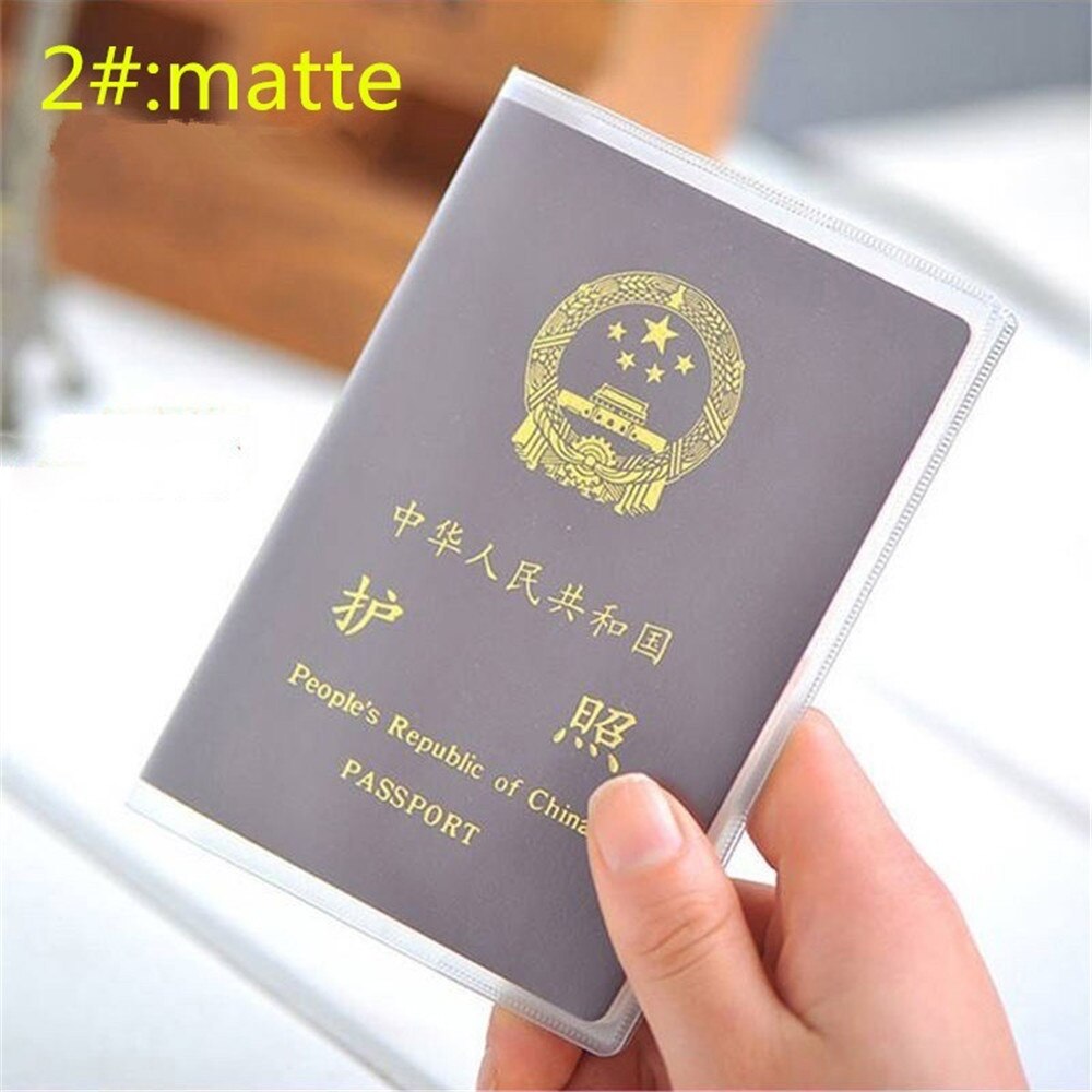 Unisex Business Transparent Matte Passport Cridit Card Waterproof Dirt ID Card Holder Travel Protector Cover Case