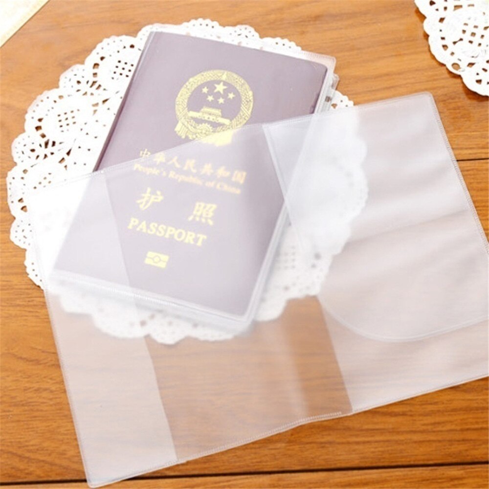 Unisex Business Transparent Matte Passport Cridit Card Waterproof Dirt ID Card Holder Travel Protector Cover Case