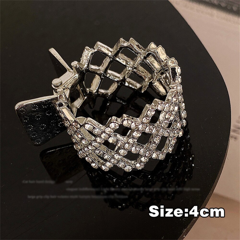 Elegant Luxury Rhinestone Ponytail For Women Cat Ear Hair Claws Hair Clips Barrettes Hairpin Headband Fashion Hair Accessories